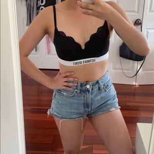 Perfect Shape Black Lace Long Lined Push Up Bra